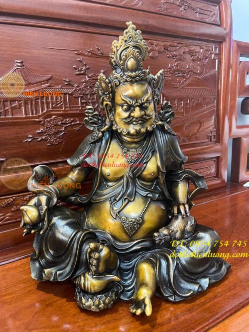 Tượng Hoàng Thần Tài Dzambala Bằng Đồng Cao 42cm