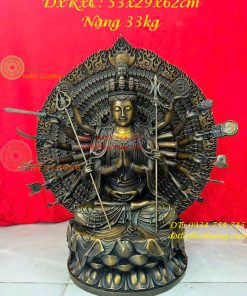 Tượng Phật Thiên Thủ Thiên Nhãn Cao 62cm Bằng Đồng
