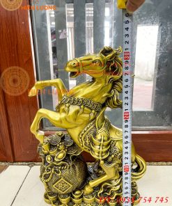 Tượng Ngựa Hí Túi Tiền Bằng Đồng Phong Thủy