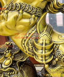 Tượng Ngựa Hí Túi Tiền Bằng Đồng Phong Thủy
