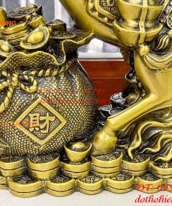 Tượng Ngựa Hí Túi Tiền Bằng Đồng Phong Thủy