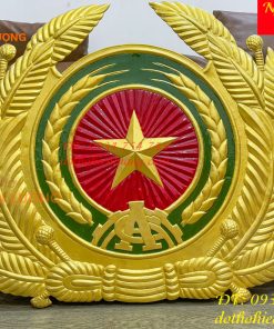 Huy Hiệu Công An Bằng Đồng Gò Tay Thủ Công