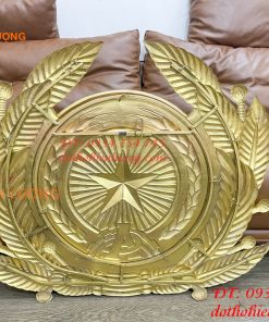 Huy Hiệu Công An Bằng Đồng Gò Tay Thủ Công