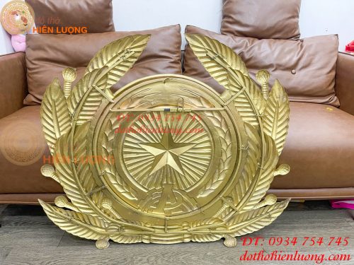 Huy Hiệu Công An Bằng Đồng Gò Tay Thủ Công