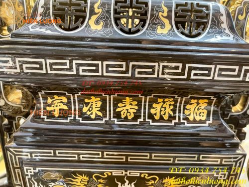 Bộ Đỉnh Vuông Khảm Ngũ Sắc Song Long Chầu Nguyệt