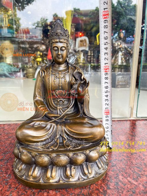 Tượng Đại Thế Chí Bồ Tát Bằng Đồng Cao 30cm