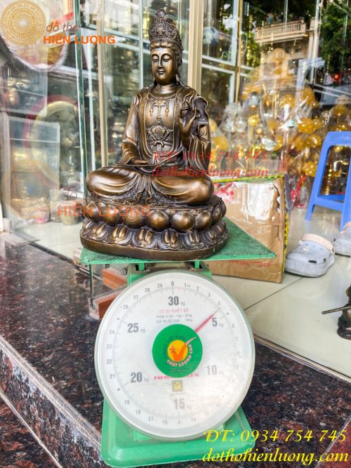 Tượng Đại Thế Chí Bồ Tát Bằng Đồng Cao 30cm