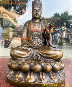 Tượng Đại Thế Chí Bồ Tát Bằng Đồng Cao 30cm