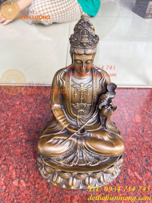 Tượng Đại Thế Chí Bồ Tát Bằng Đồng Cao 30cm