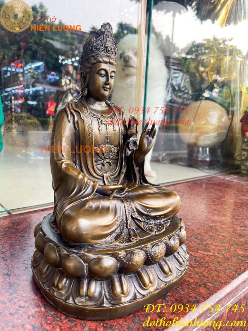 Tượng Đại Thế Chí Bồ Tát Bằng Đồng Cao 30cm