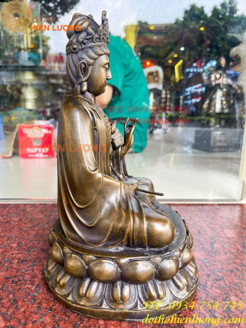 Tượng Đại Thế Chí Bồ Tát Bằng Đồng Cao 30cm