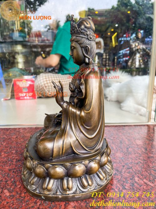 Tượng Đại Thế Chí Bồ Tát Bằng Đồng Cao 30cm