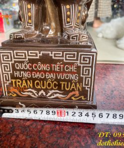 Tượng Trần Quốc Tuấn Cao 50cm Khảm Tam Khí Kĩ