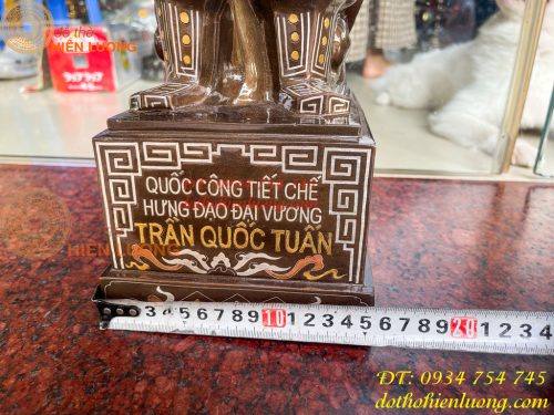 Tượng Trần Quốc Tuấn Cao 50cm Khảm Tam Khí Kĩ
