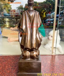 Tượng Trần Quốc Tuấn Cao 50cm Khảm Tam Khí Kĩ