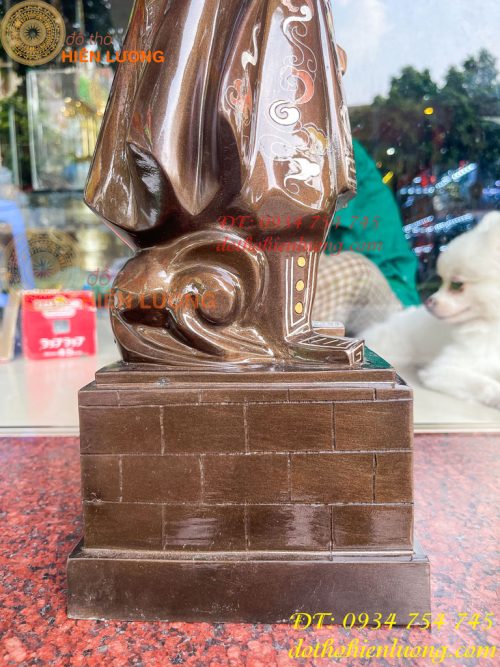 Tượng Trần Quốc Tuấn Cao 50cm Khảm Tam Khí Kĩ