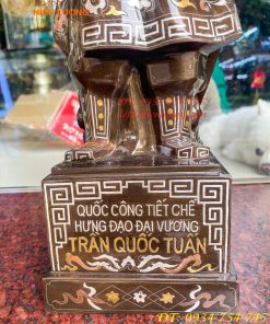 Tượng Trần Quốc Tuấn Cao 50cm Khảm Tam Khí Kĩ