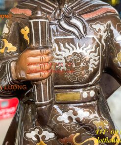 Tượng Trần Quốc Tuấn Cao 50cm Khảm Tam Khí Kĩ