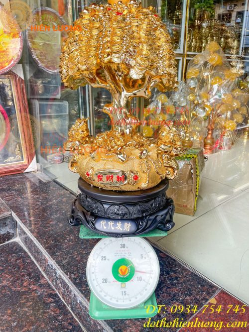 Cây Tiền Bằng Bột Đá Hút Tài Lộc Phong Thủy
