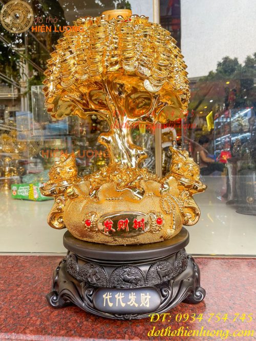 Cây Tiền Bằng Bột Đá Hút Tài Lộc Phong Thủy