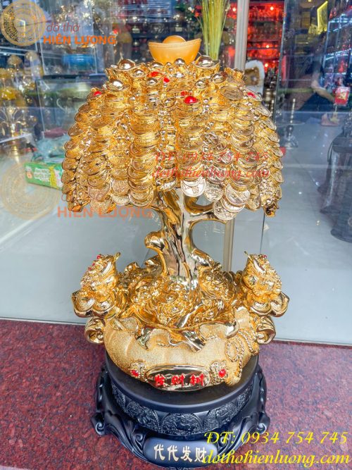 Cây Tiền Bằng Bột Đá Hút Tài Lộc Phong Thủy