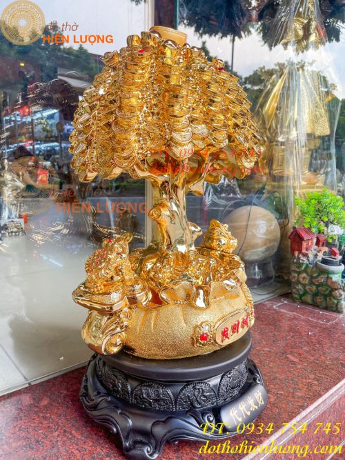 Cây Tiền Bằng Bột Đá Hút Tài Lộc Phong Thủy
