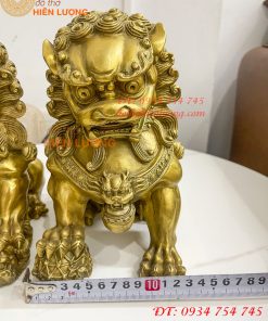 Đôi Nghê Ngồi Bằng Đồng Cao 22cm Phong Thủy