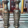 Đôi Lục Bình Đồng Đỏ Khảm Tam Khí Cao 1m93