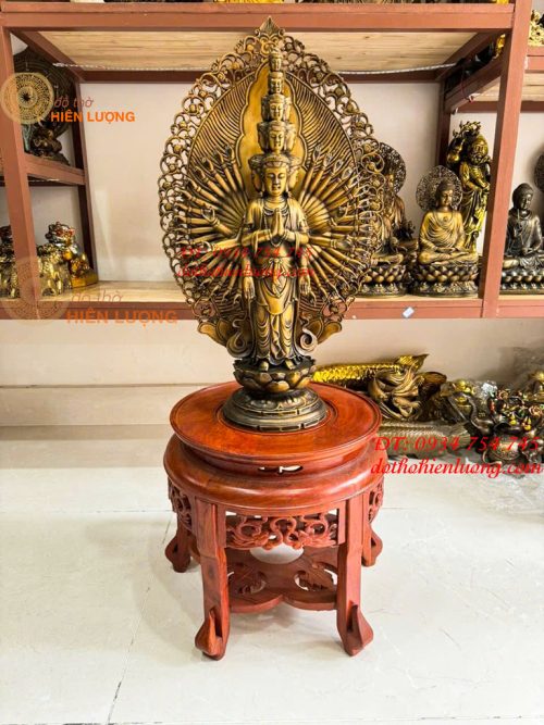 Tượng Thiên Thủ Thập Nhất Diện Bằng Đồng Cao 70cm