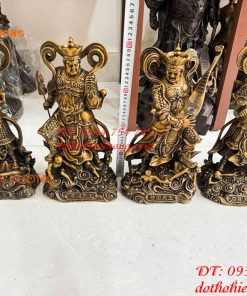 Bộ Tứ Đại Thiên Vương Cao 40cm Bằng Đồng Hun