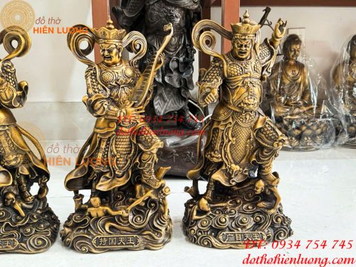 Bộ Tứ Đại Thiên Vương Cao 40cm Bằng Đồng Hun