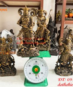 Bộ Tứ Đại Thiên Vương Cao 40cm Bằng Đồng Hun