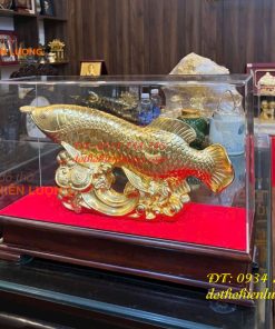 Cá Kim Long Bằng Đồng Dát Vàng 9999