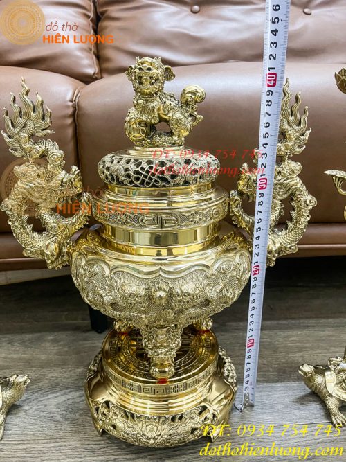 Quả Đỉnh Bằng Đồng Vĩnh Tiến Số 2 Cao 42cm