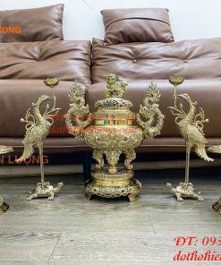 Bộ Ngũ Sự Đỉnh Số 2 Bằng Đồng Vĩnh Tiến