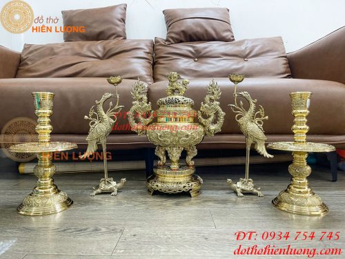 Bộ Ngũ Sự Đỉnh Số 2 Bằng Đồng Vĩnh Tiến