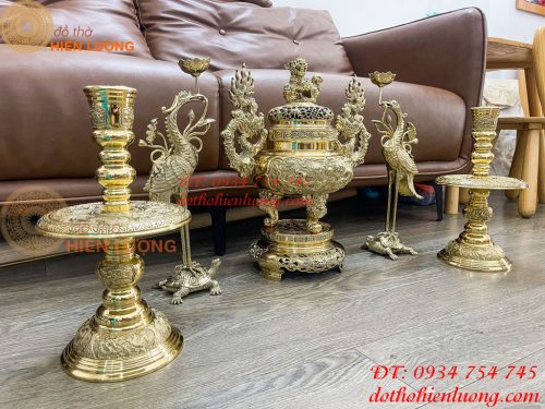 Bộ Ngũ Sự Đỉnh Số 2 Bằng Đồng Vĩnh Tiến