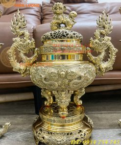 Quả Đỉnh Bằng Đồng Vĩnh Tiến Số 2 Cao 42cm