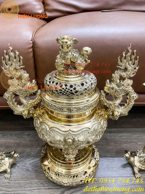 Quả Đỉnh Bằng Đồng Vĩnh Tiến Số 2 Cao 42cm