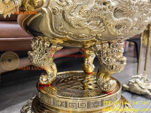Quả Đỉnh Bằng Đồng Vĩnh Tiến Số 2 Cao 42cm