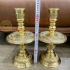 Đôi Chân Nến Số 2 Bằng Đồng Vĩnh Tiến Cao 34cm