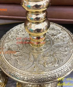 Đôi Chân Nến Số 2 Bằng Đồng Vĩnh Tiến Cao 34cm