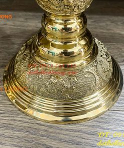 Đôi Chân Nến Số 2 Bằng Đồng Vĩnh Tiến Cao 34cm