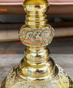 Đôi Chân Nến Số 2 Bằng Đồng Vĩnh Tiến Cao 34cm