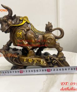 Tượng Trâu Tài Lộc Như Ý Bằng Đồng Phong Thủy