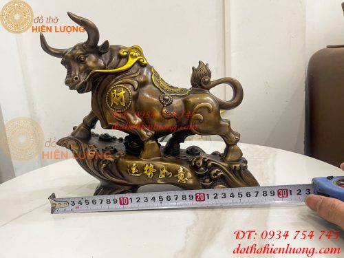 Tượng Trâu Tài Lộc Như Ý Bằng Đồng Phong Thủy