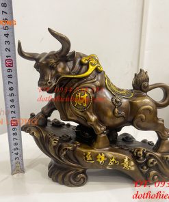 Tượng Trâu Tài Lộc Như Ý Bằng Đồng Phong Thủy
