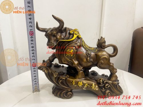 Tượng Trâu Tài Lộc Như Ý Bằng Đồng Phong Thủy