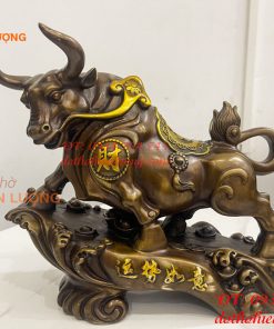 Tượng Trâu Tài Lộc Như Ý Bằng Đồng Phong Thủy