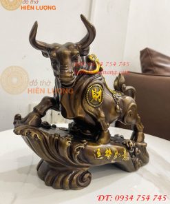 Tượng Trâu Tài Lộc Như Ý Bằng Đồng Phong Thủy